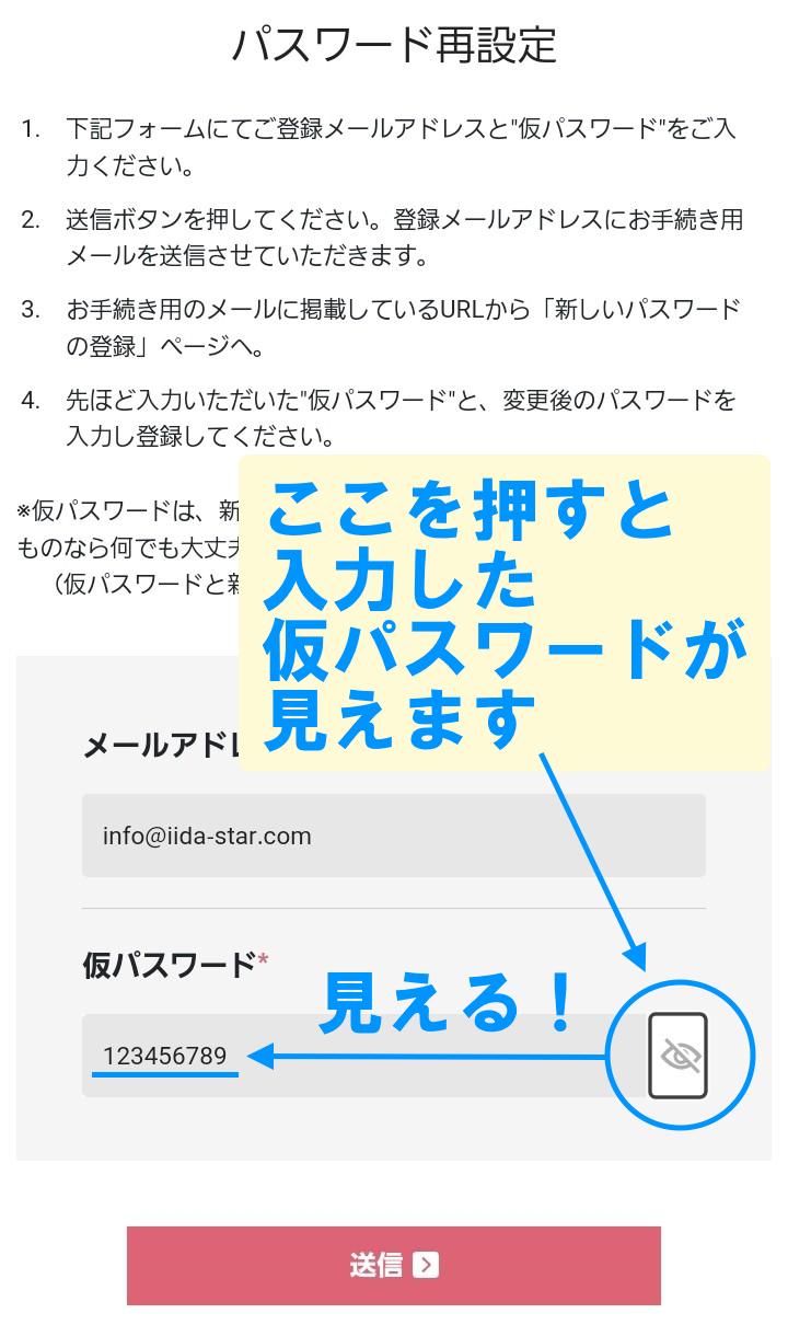パスワードが見える様子SF