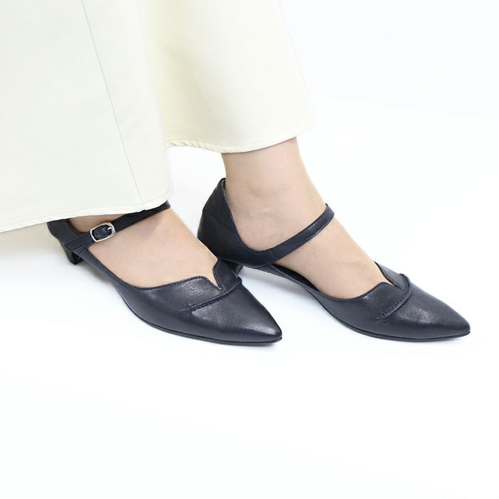 極美品 ラボ キゴシ ワークス ポインテッドトゥ フラット パンプス 完売品 ラボ キゴシ ワークス RABOKIGOSHI works 7.5cm本革ポインテッド